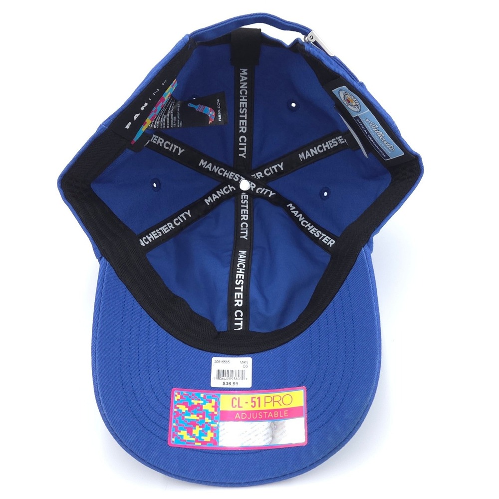 Manchester City FC Hat Blue Adjustable Soccer Dad Cap Cotton OSFM Fan Ink NEW - Picture 5 of 10